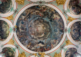 Postkarte Kuppelbild der Kathedrale St. Gallen