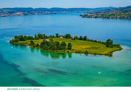 postkarte zürichsee klosterinsel ufenau