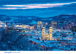 postkarte sankt gallen · winternacht