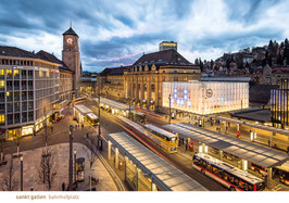 postkarte sankt gallen bahnhofplatz