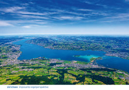 postkarte zürichsee imposante vogelperspektive