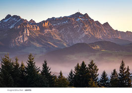postkarte majestätischer säntis