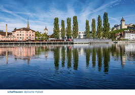 postkarte schaffhausen idyllische rhybadi
