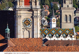 postkarte sankt gallen über den kirchendächern