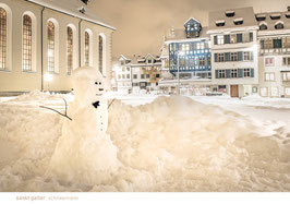 postkarte sankt galler schneemann