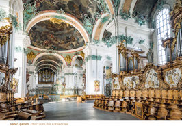 postkarte sankt gallen  chorraum der kathedrale