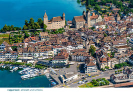 postkarte rapperswil altstadt und schloss