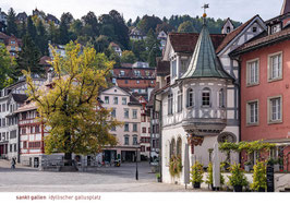 postkarte sankt gallen idyllischer gallusplatz