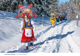 postkarte silvesterchläuse · im sonnenschein