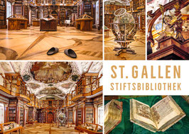 Postkarte St.Gallen Stiftsbibliothek