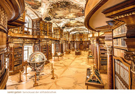 postkarte sankt gallen barocksaal der stiftsbibliothek