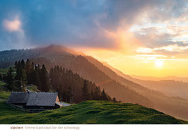 postkarte alpstein himmelsspektakel bei der scheidegg