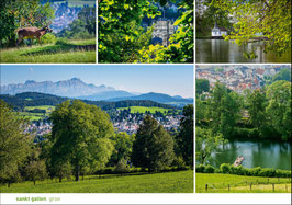 postkarte sankt gallen grün