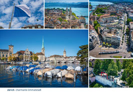 postkarte zürich charmante limmatstadt