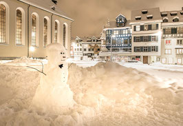grusskarte schneemann · st. gallen