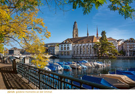 postkarte zürich goldene momente an der limmat