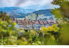 postkarte wil blick auf die altstadt