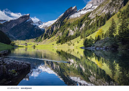 postkarte strahlender seealpsee