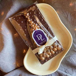 Tablette chocolat noir et sapin or