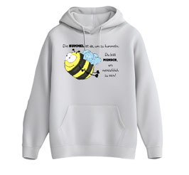 224 Bügelbild - Die Hummel ist da, um zu hummeln. Du bist Mensch, um menschlich zu sein!