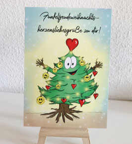 Postkärtle - 287 - Funkelfreudeweihnachtsherzensliebesgrüße