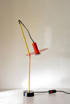 Minimalistic Memphis style table lamp, 80s