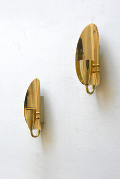 Pair of brass wall sconces 50s