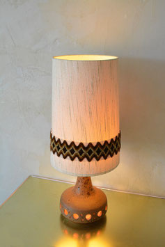 Vintage schemerlamp met keramische voet