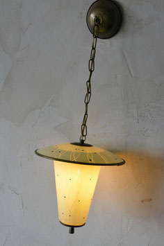 French hanging lamp glass, jaren 50.