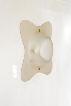 Italian ceiling/wall light glass, 80s