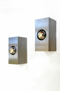 Pair of minimalstic wall lamps 70s