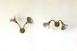 Rare pair of Italian wall lights, 50s