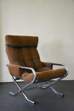 Lounge chair 70s, corduroy