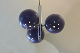 Hanglamp paarse bollen 60s, waarschijnlijk Gepo