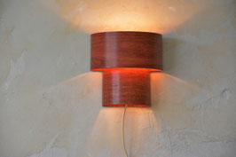 Minimalistic wall lamp, wood decor 60s