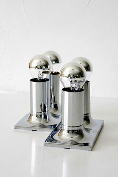 Set of 4 ceiling / wall lamps Rolf Krüger, Staff 70s