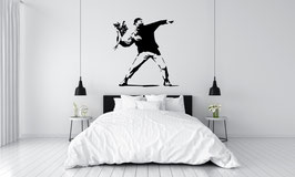 ADHESIF BANKSY FLOWER THROW