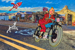 Tintin sur la route 66