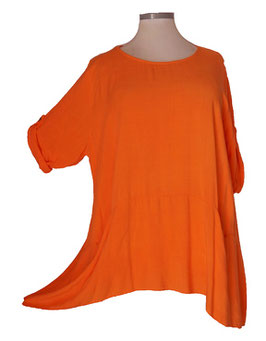 Sommer Lagenlook Shirt Tunika Überwurf Fresh Orange (05258)
