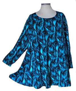 SunShine LA Shirt Edel Schwarz-Türkis (06931)