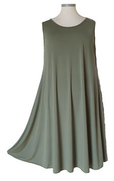 UniColor Kleid in A-Linie MiddleGreen (05466)