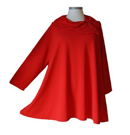 Struktur Pulli in Zauber-A-Linie mit Kragen Rot (08575)