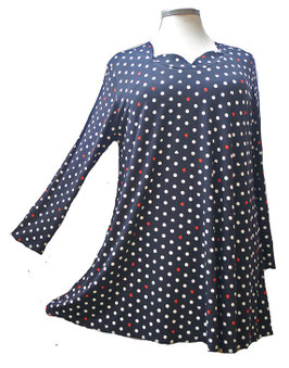 Bögenausschnitt Longshirt in Zauber-A-Linie Love (07805)