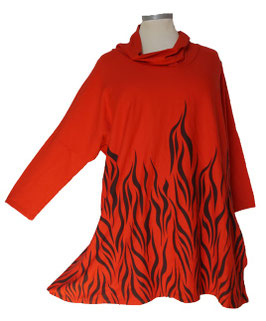 BW Shirt A-Form mit Taschen Rot-Schwarz (08819)