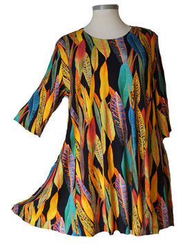 SunShine Shirt Schwarz Federblätter (04959)