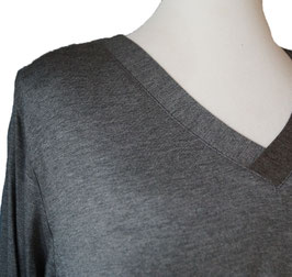 Edel! SunShine LA-Shirt Longshirt mit V-Ausschnitt und Bändchen Größe 48-54