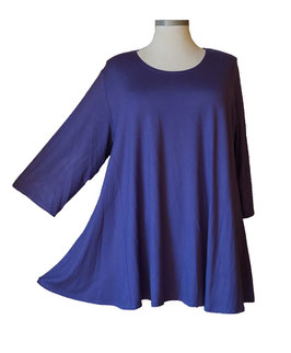 UniColor 3/4-Arm Shirt in 6-Bahnen A-Linie Violet (02052-VIS)