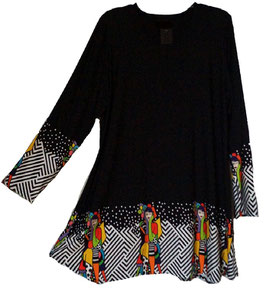 LA-MotivShirt in zipfeliger Zauber-A-Linie "People" (04293)