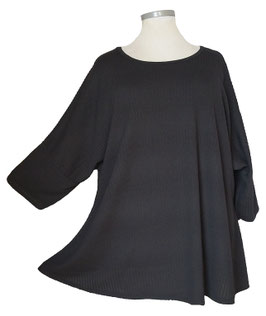 Wellenlinien Pulli Schwarz (07002)