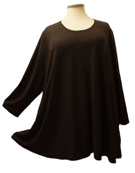 Pullover in Zauber-A-Linie Schwarz elegant meliert (07661)